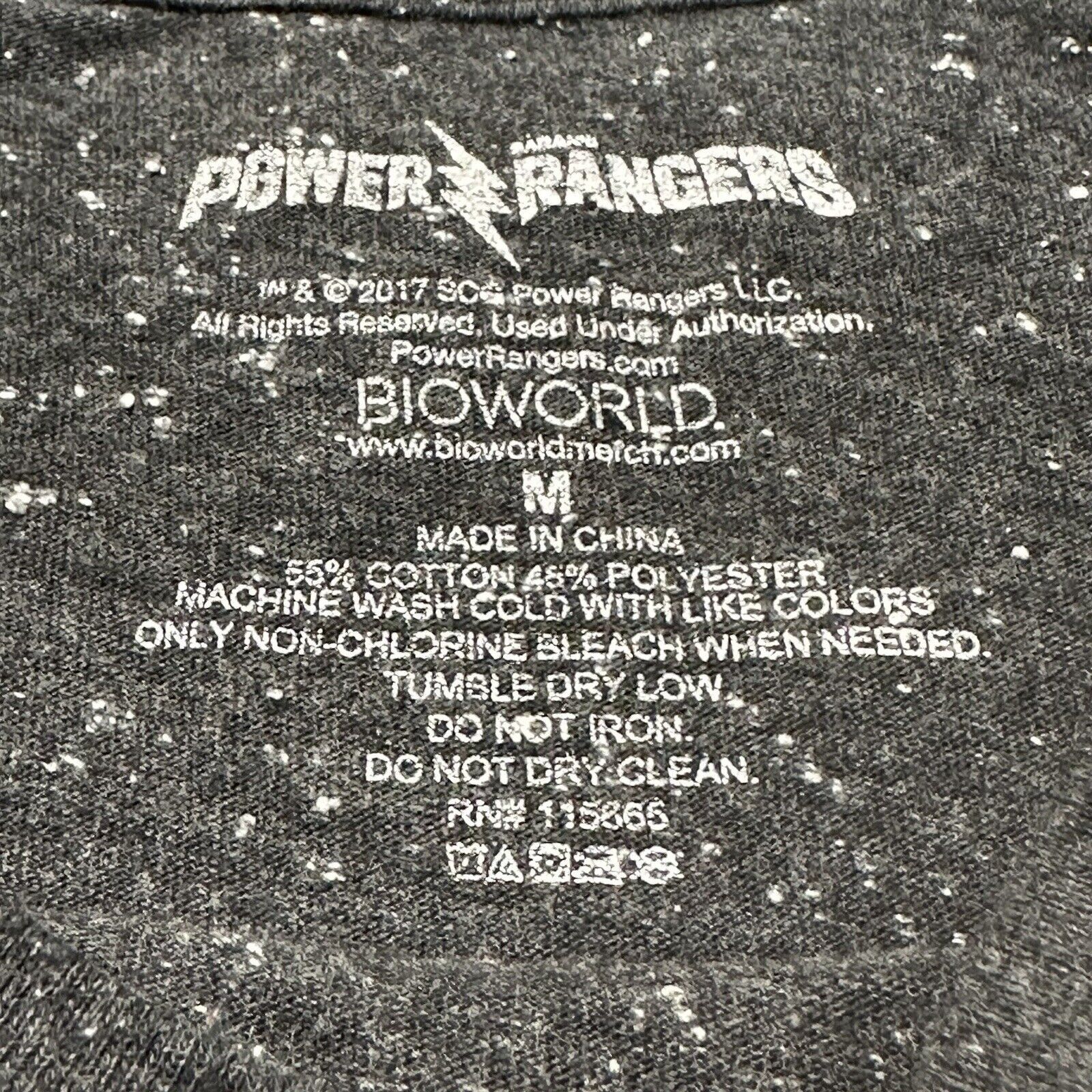 Other Power Rangers Medium Graphic BioWorld Retro TV Black T Shirt Size US M / EU 48-50 / 2 - 8 Thumbnail
