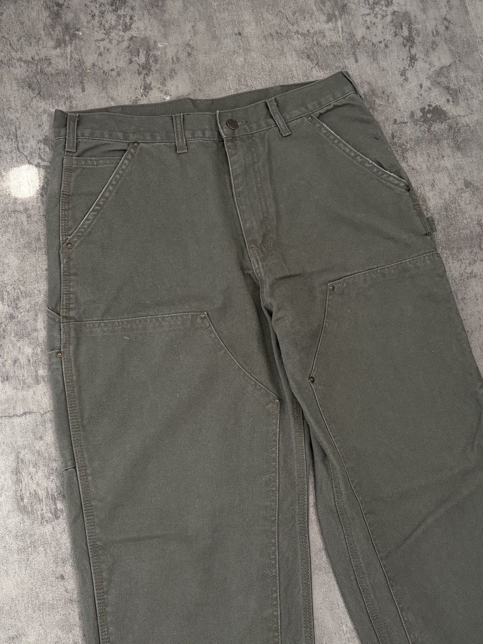Carhartt Double Knee Duck Canvas Moss Green Carpenter Pant
