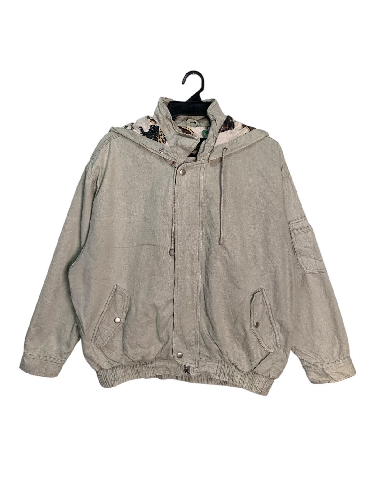 Japanese Brand Rare Design Vintage Heureuy Hooded Bomber Jacket Size US M / EU 48-50 / 2 - 1 Thumbnail