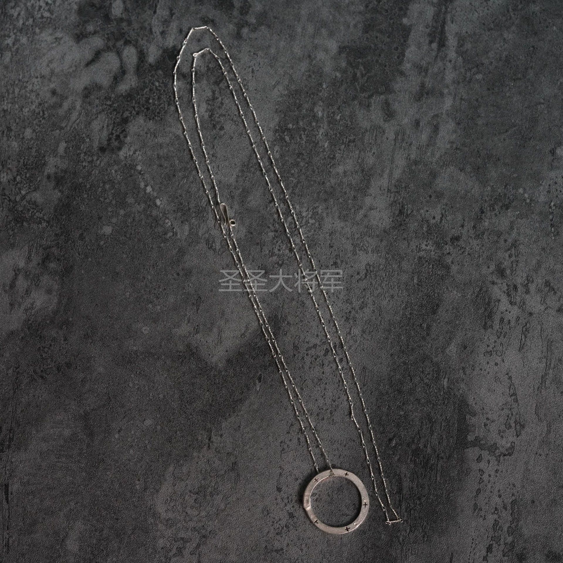 Ma+ Silver Circular Pendant Necklace & Rings Size ONE SIZE - 6 Thumbnail