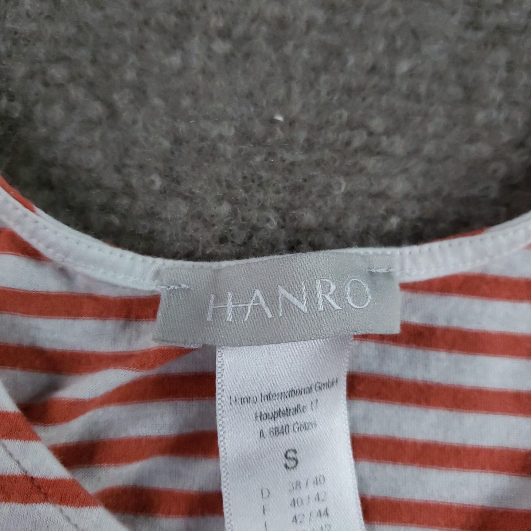 Hanro Hanro Dress Womens Small Orange White Striped Sleeveless Tank Midi Cotton Modal Jersey Scoop Neck Pullover Casual Travel Size S / US 4 / IT 40 - 6 Thumbnail