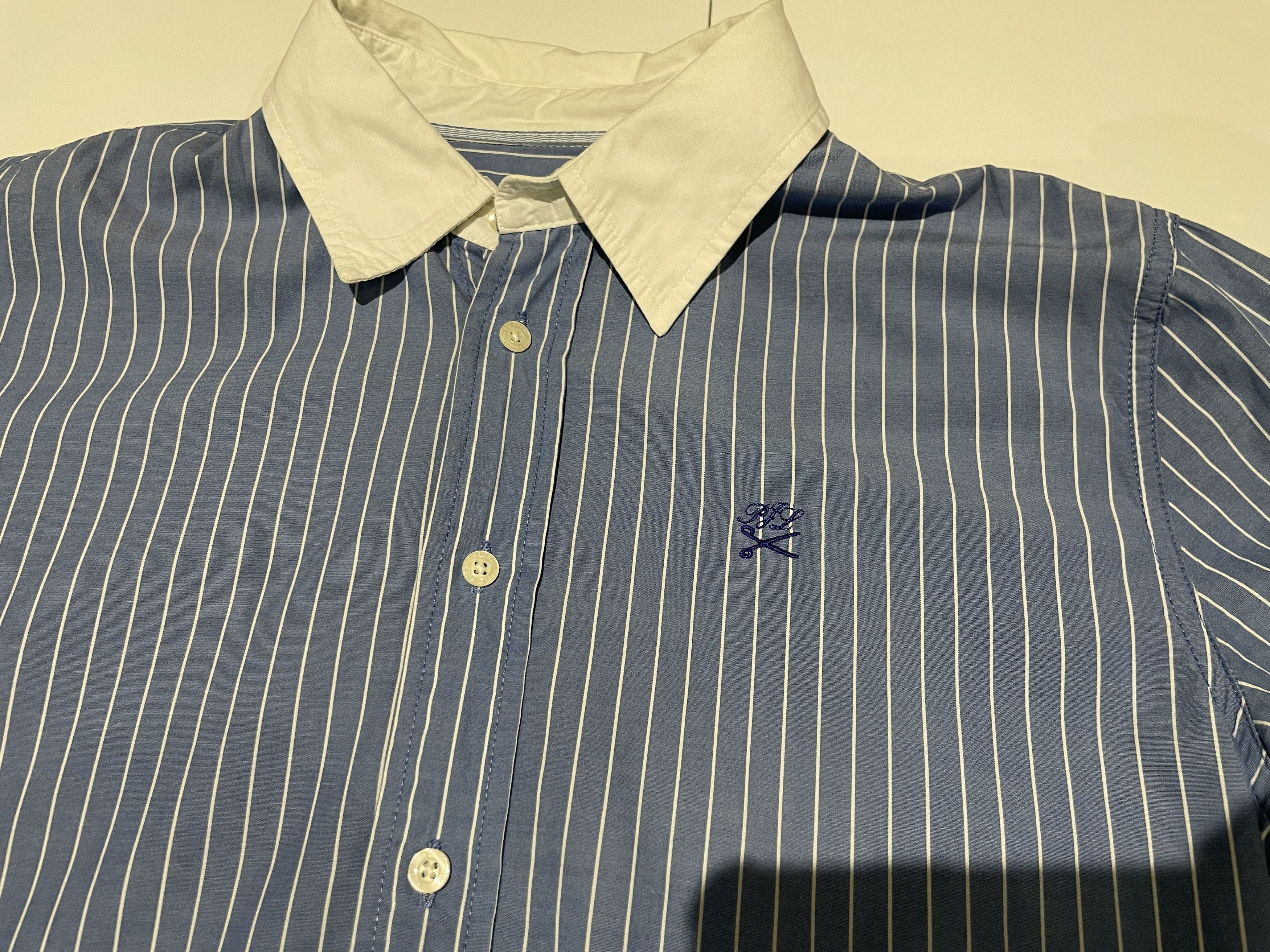 Pepe Jeans Pepe Jeans Slim Fit Striped Shirt - Blue/White - L Size US L / EU 52-54 / 3 - 9 Thumbnail