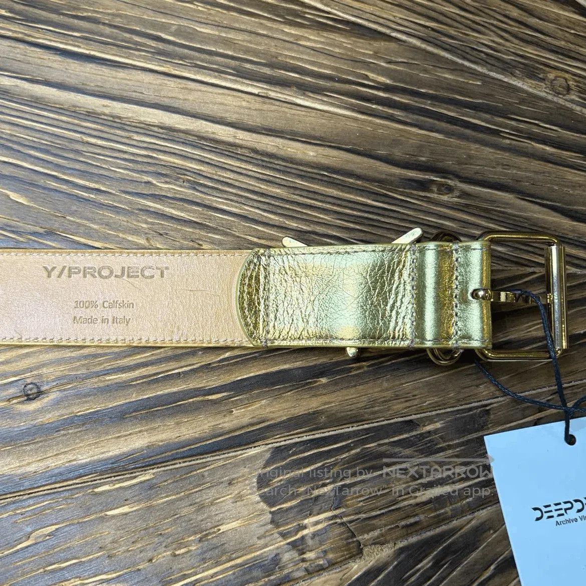 Y/Project Y/Project 10SS Golden Logo Belt. Size ONE SIZE - 5 Thumbnail
