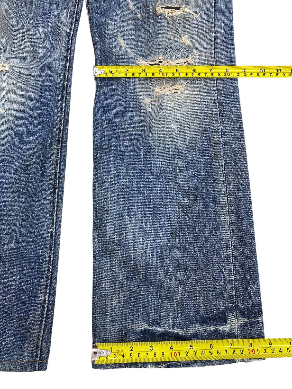Other Japanese Brand Acid Blue Wash Style Distressed Jeans Size US 32 / EU 48 - 8 Thumbnail