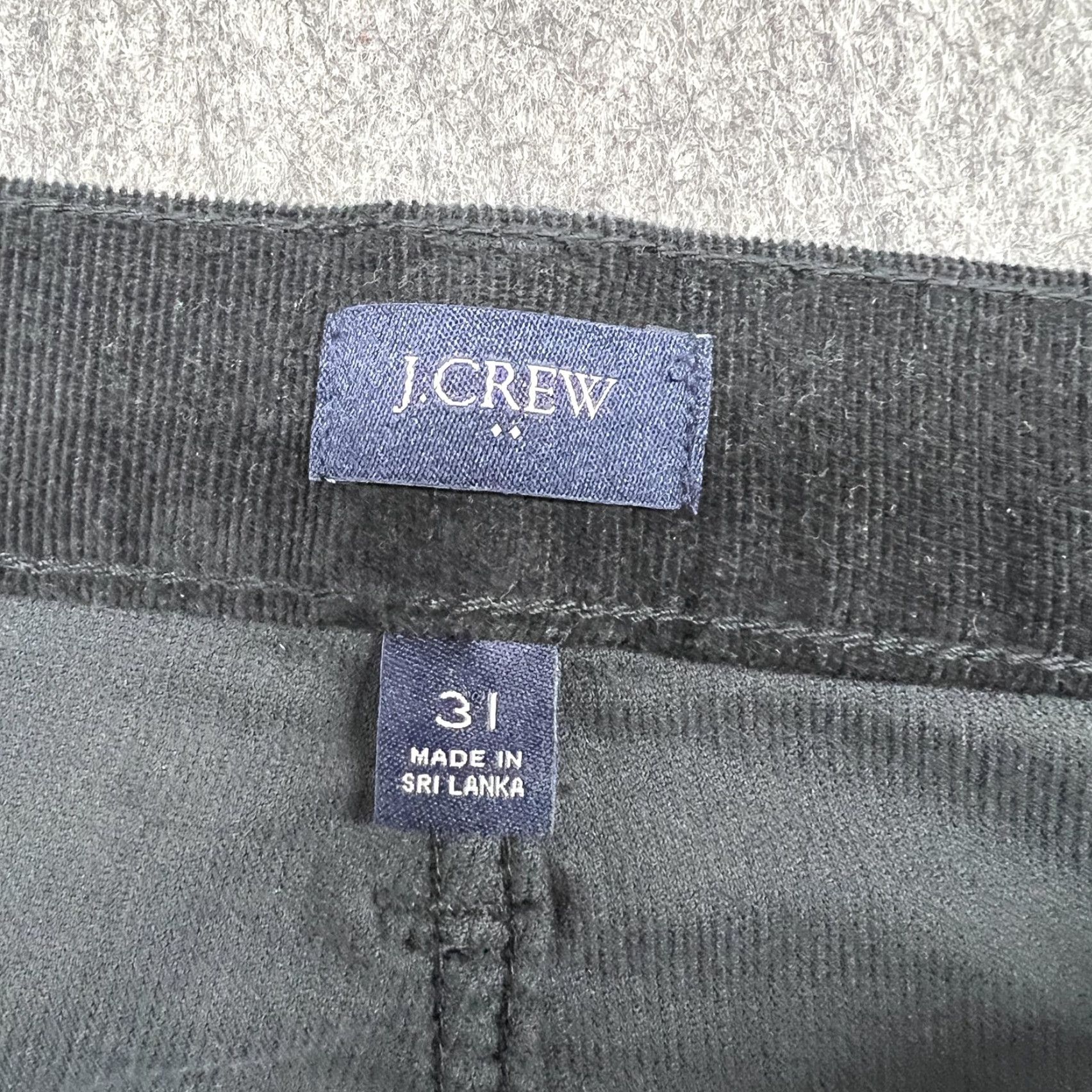 J.Crew J.CREW Chino Pants Womens Slim Corduroy Black 31 Regular Stretch tapered Front Pocket Winter 98% Cotton 2% Elastane Size 24" / US 00 / IT 34 - 3 Thumbnail