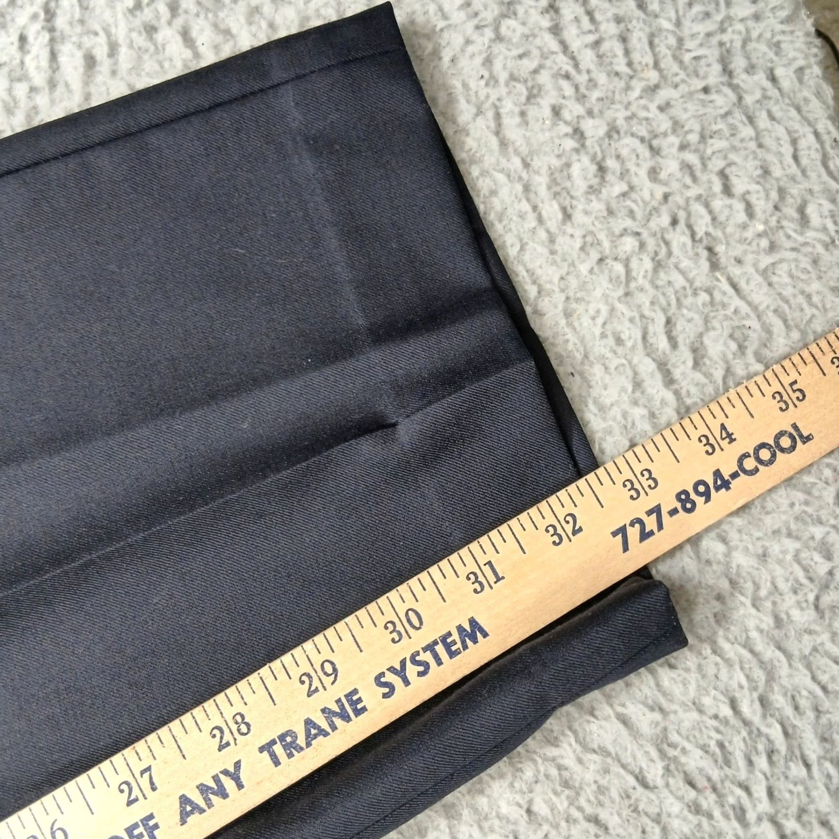 Vintage T.M.Lewin Dress Pants 34R Navy Pure New Wool Tailored Fit London Size US 34 / EU 50 - 7 Thumbnail