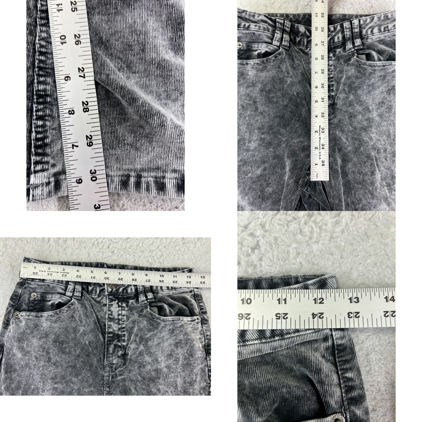 Forever 21 Forever 21 Jeans Women's Medium Gray Corzduroy Distressed Flared Mid Rise 24x30 Jeans Size 32" / US 10 / IT 46 - 8 Thumbnail