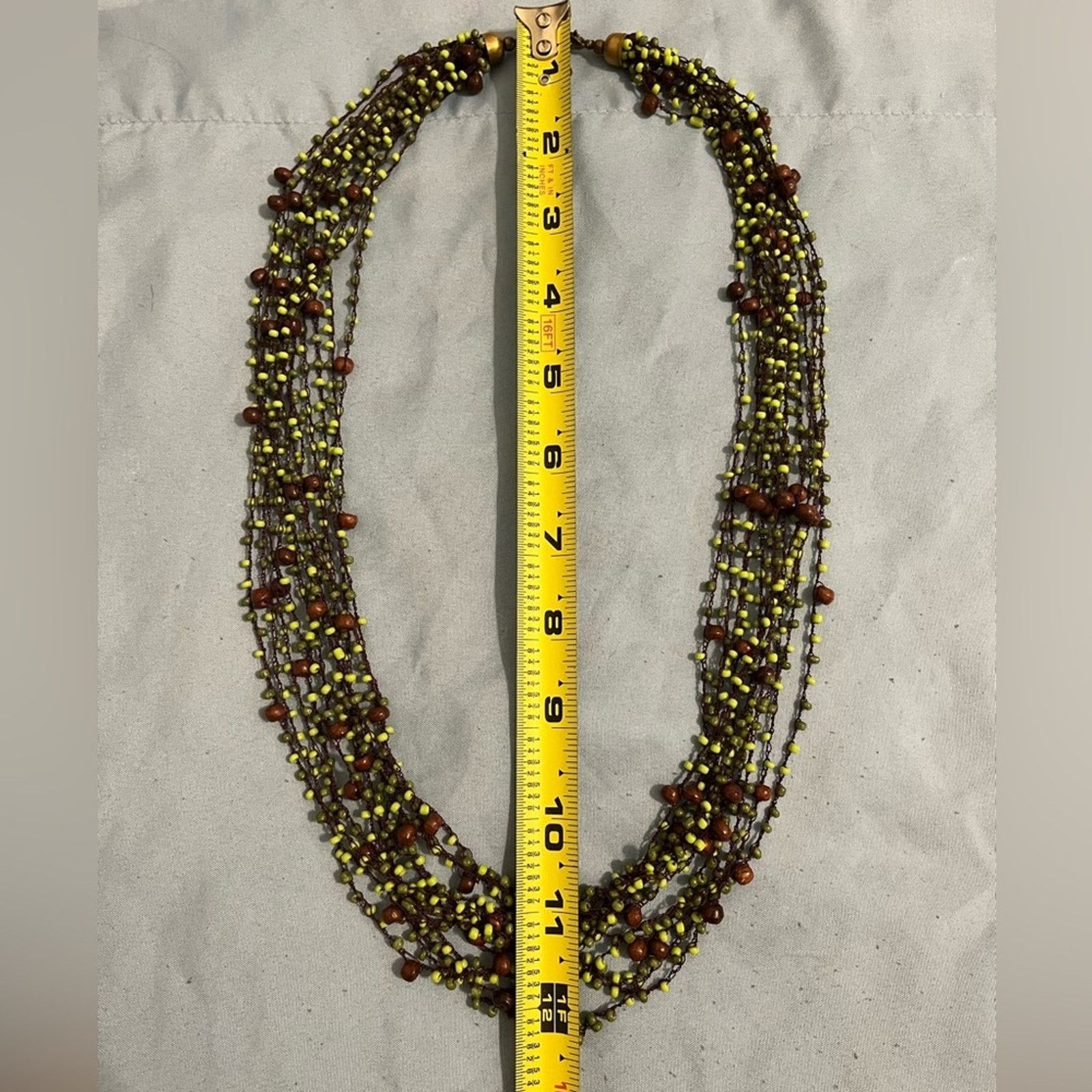 Other Brown and Green Beaded Statement Necklace Size ONE SIZE - 4 Thumbnail