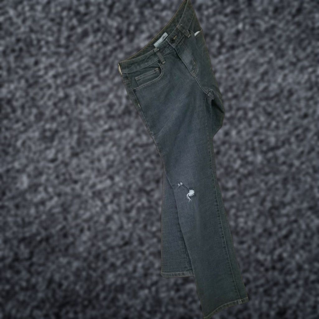 Vintage CHICOS Platnium Jeans Gray Size 0 Regular 12 Distressed Size 34" / US 12 / IT 48 - 1 Thumbnail