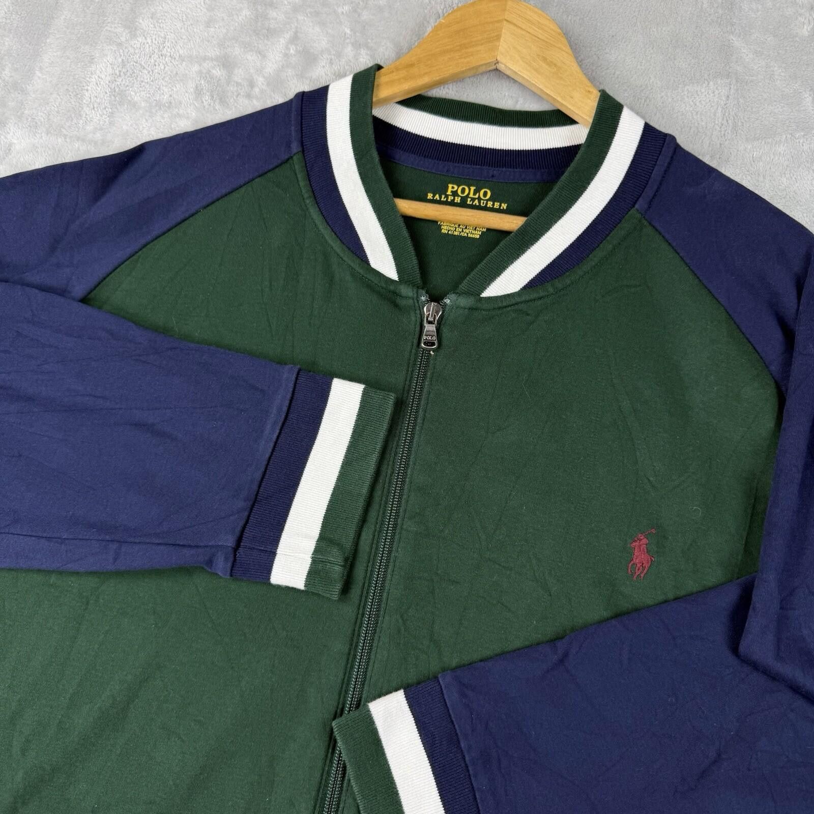 Polo Ralph Lauren Polo Ralph Lauren Big Size Track Jacket 3XB Green Navy Size US XXL / EU 58 / 5 - 1 Thumbnail