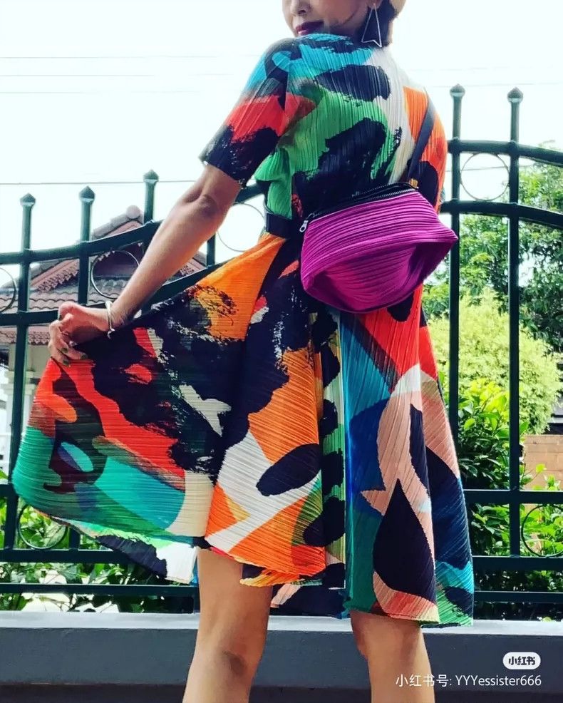 Issey Miyake Issey Miyake size:5 Medieval colored ink-wash dress Size M / US 6-8 / IT 42-44 - 2 Thumbnail