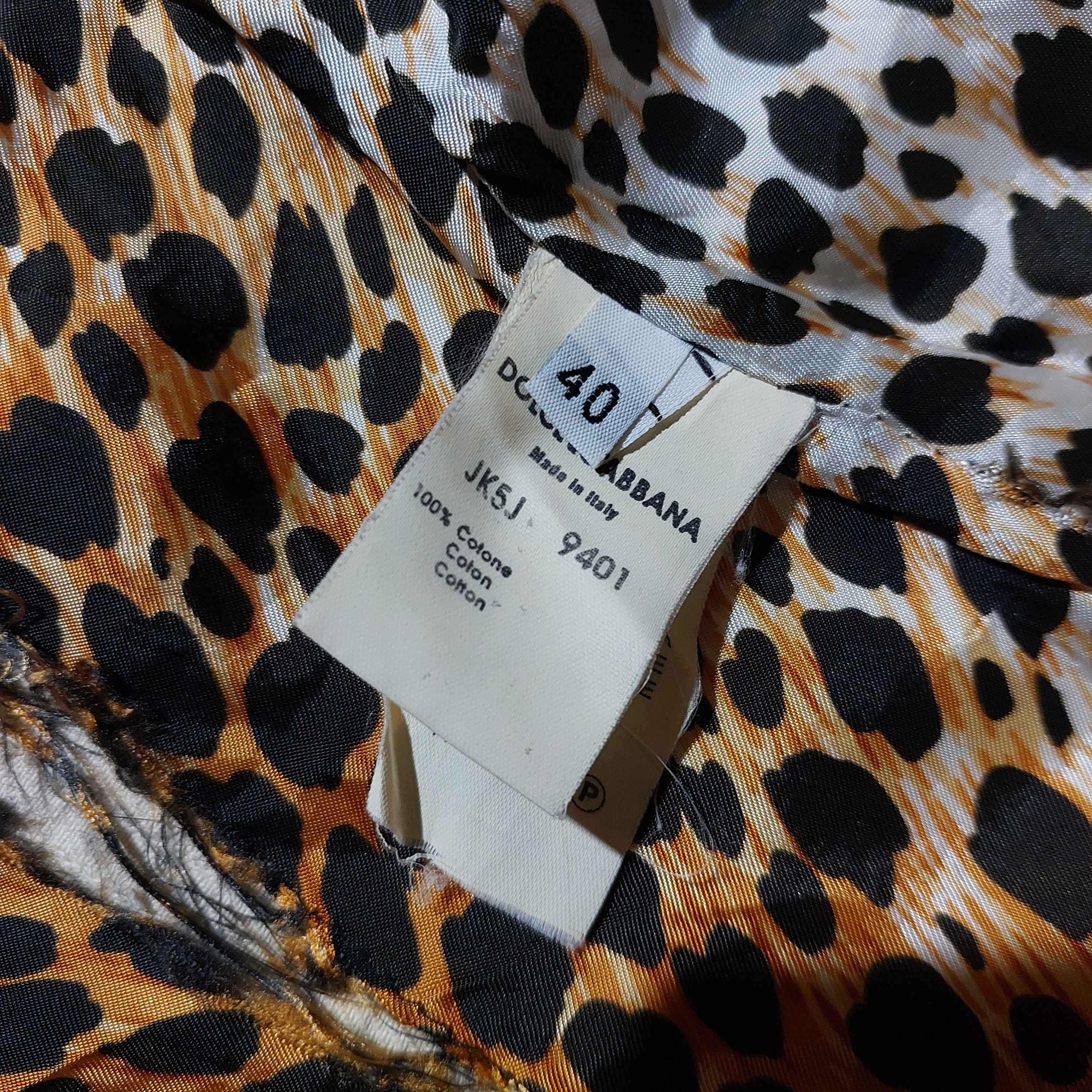 Dolce & Gabbana Dolce & Gabbana leopard distressed denim jacket Size S / US 4 / IT 40 - 9 Thumbnail