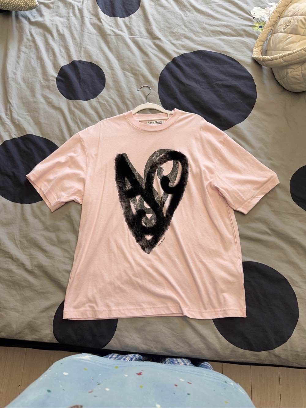 Acne Studios Acne Studios Heart Logo T-Shirt Pink Size S Size US S / EU 44-46 / 1 - 1 Thumbnail