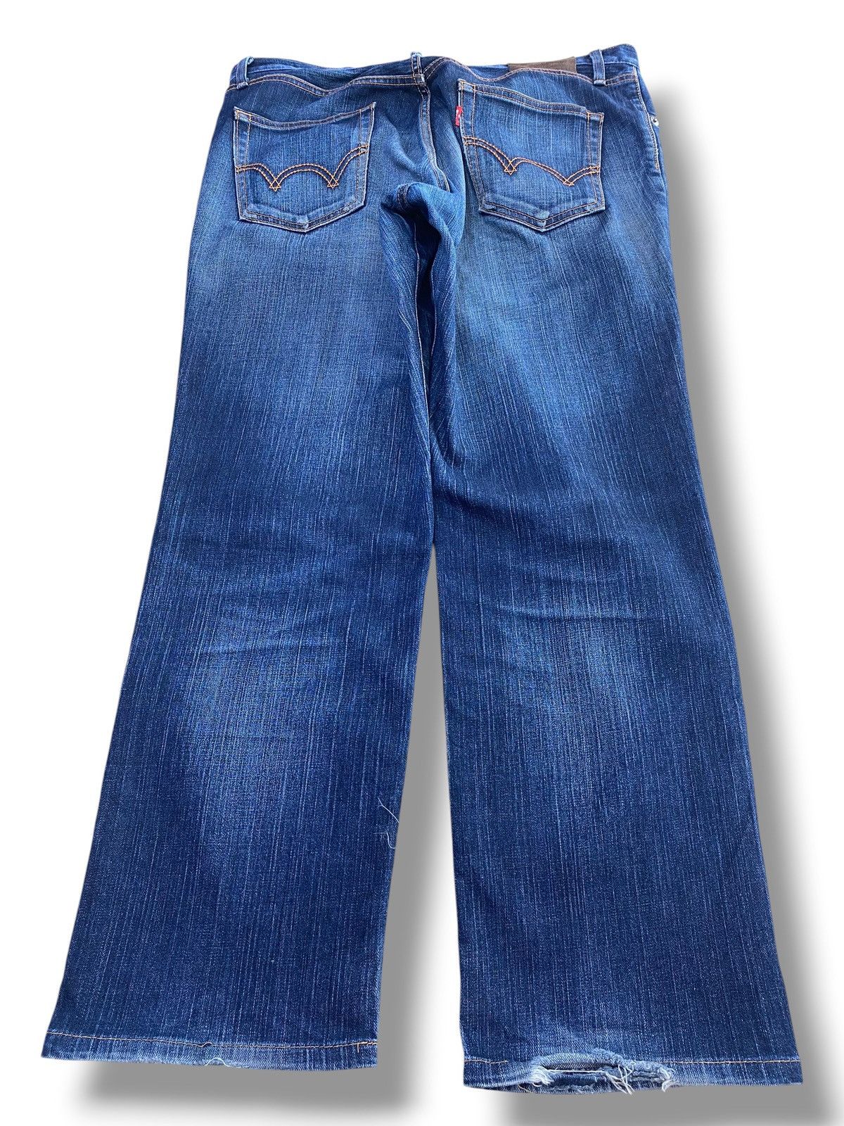 Edwin Edwin 504 Whiskers Faded Wash Style Loose Jeans Size US 34 / EU 50 - 3 Thumbnail