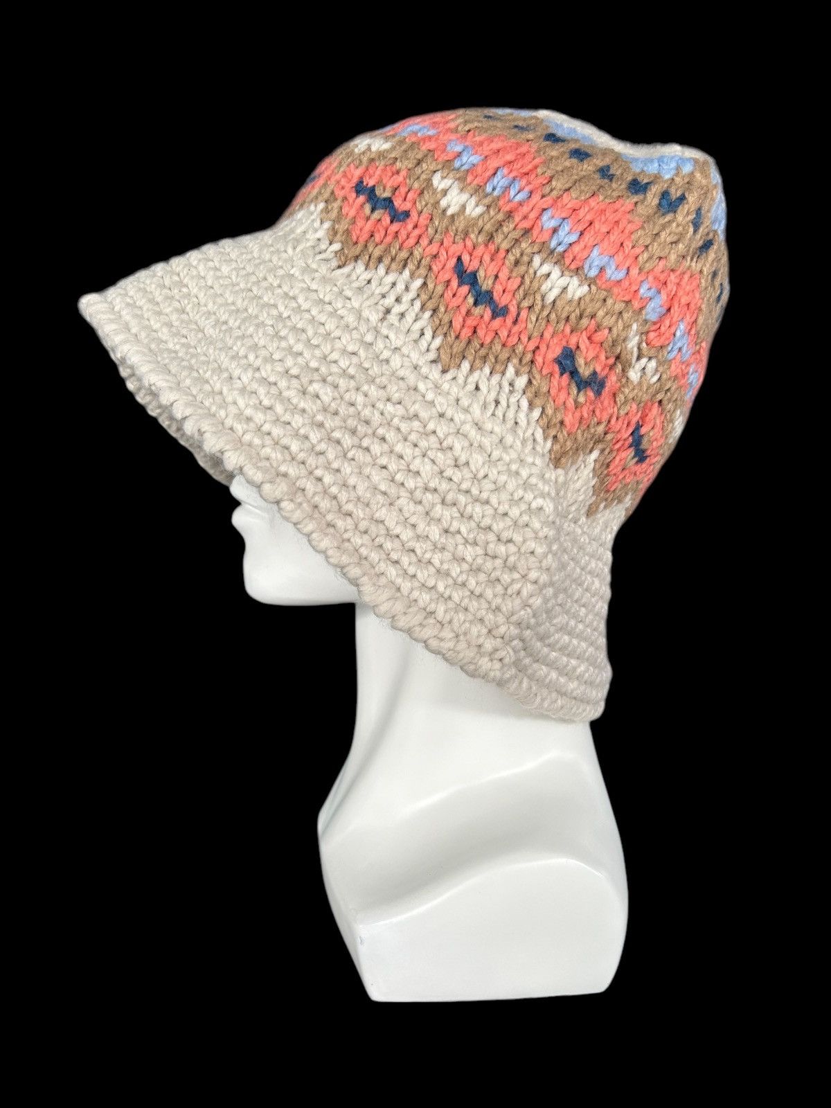 Japanese Brand × Kapital × Vintage Crochet Knitted handmade big Bucket Hats Rare☠️☠️ Size ONE SIZE - 1 Thumbnail