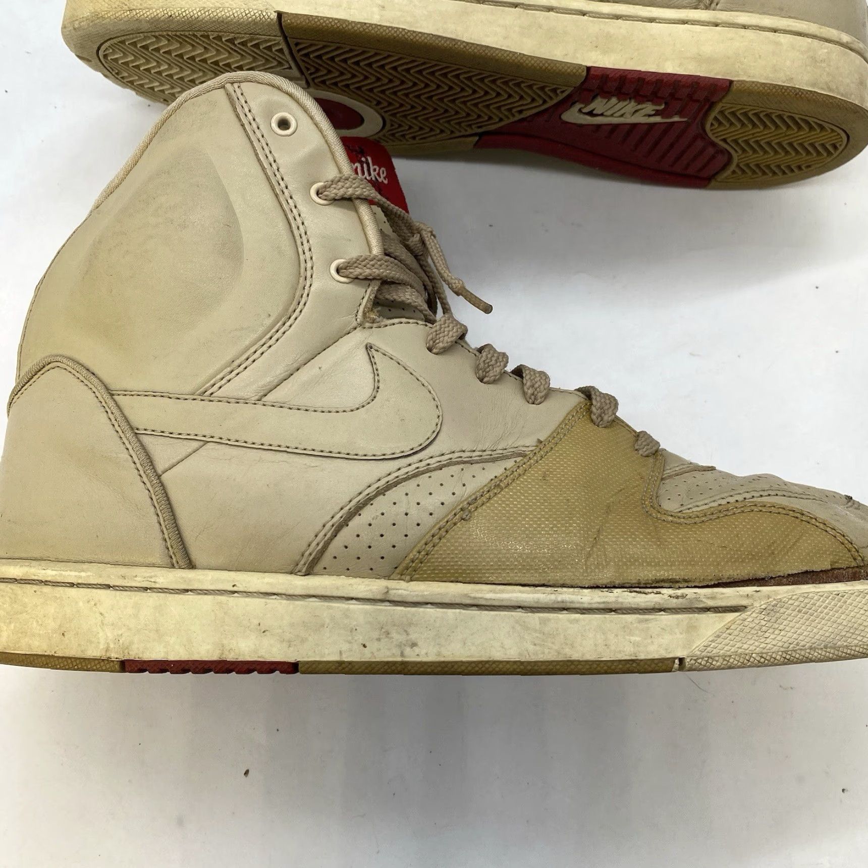 Nike Nike Rt1 High White 2009 Mens Size 11 Vintage Retro Y2K Skate Nike RT1 High Top Leather White Foam Insole Rubber Outdoor/Casual Sneaker Size US 11 / EU 44 - 4 Thumbnail