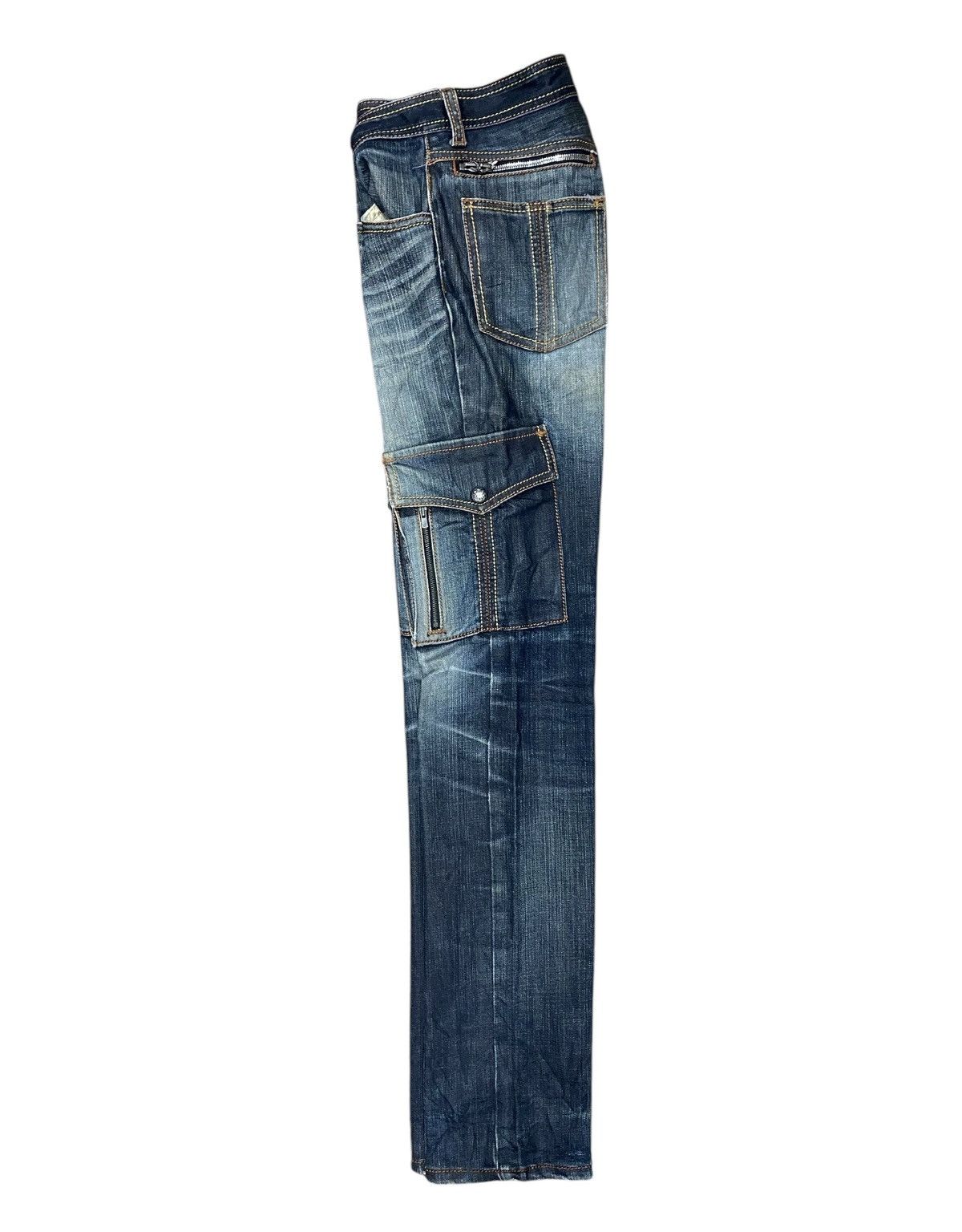 Japanese Brand Rare SCHLUSSEL Skinny Cargo Pant Size US 31 - 10 Thumbnail