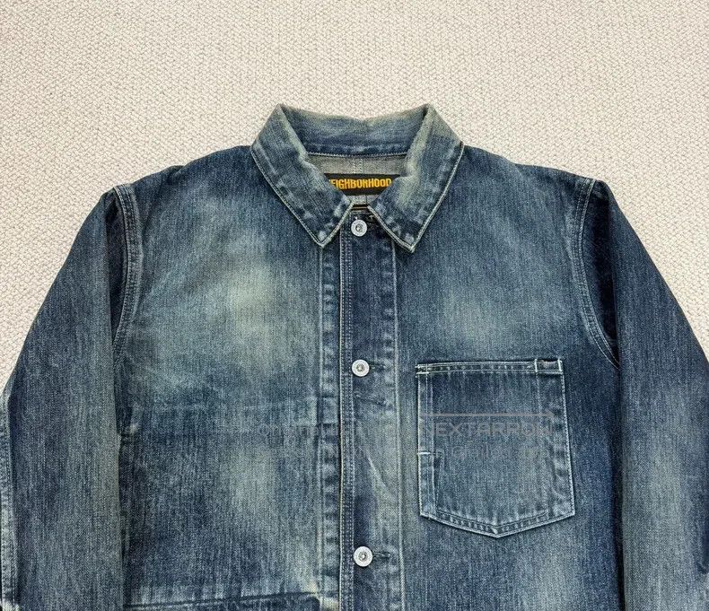 Neighborhood Neighborhood Distressed Washed Denim Jacket Size US M / EU 48-50 / 2 - 3 Thumbnail