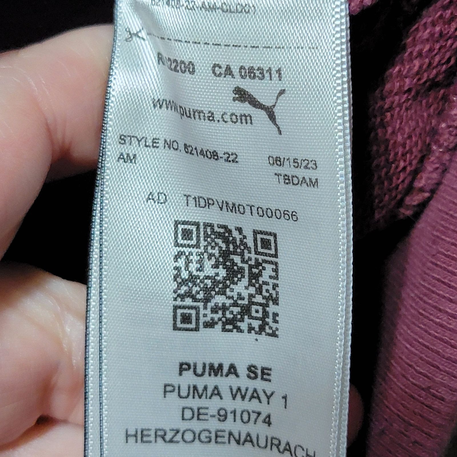 Puma Puma LS Maroon Pull-Over Oversized Sweat Shirt - Size XL Size XL / US 12-14 / IT 48-50 - 5 Thumbnail