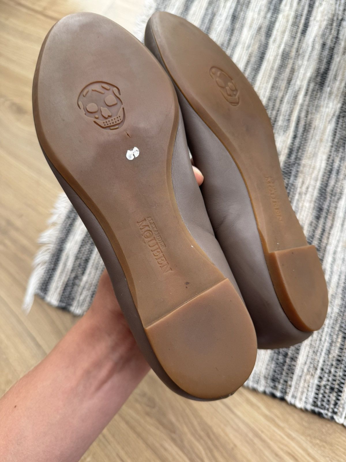 Alexander McQueen Vintage Ballets Flats Skull Logo Shoes
