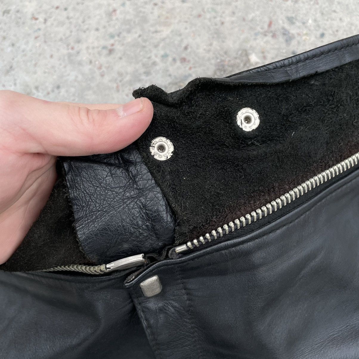 Vintage Vintage Moto Pants 31 Real Leather Y2K 90s USA Size US 31 - 5 Thumbnail