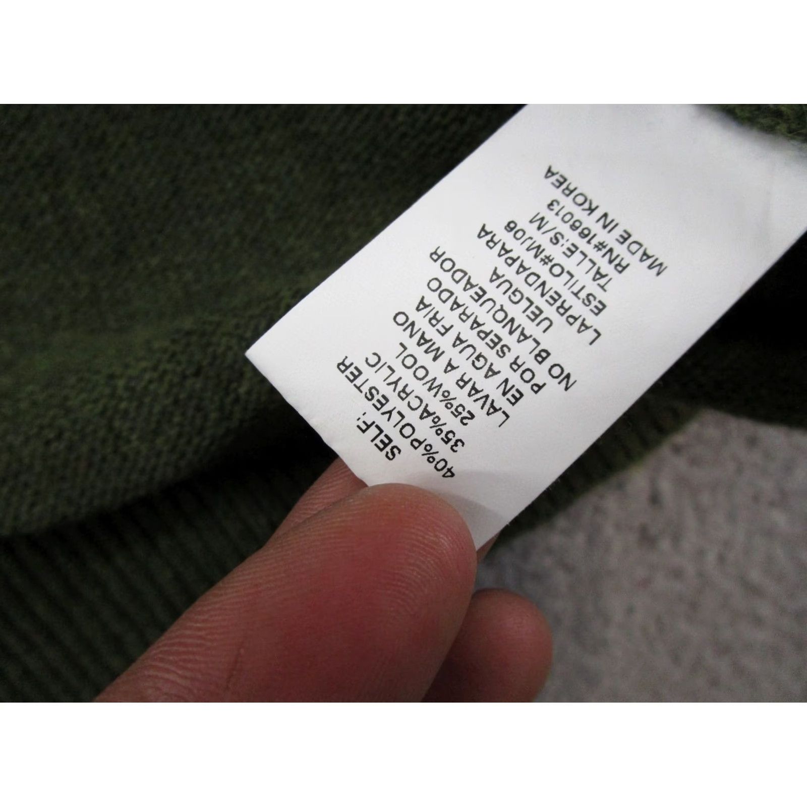 Vintage Heimish Sweater Shirt Womens Knit Lightweight V-Neck Wool Blend Green SZ M Size M / US 6-8 / IT 42-44 - 3 Thumbnail