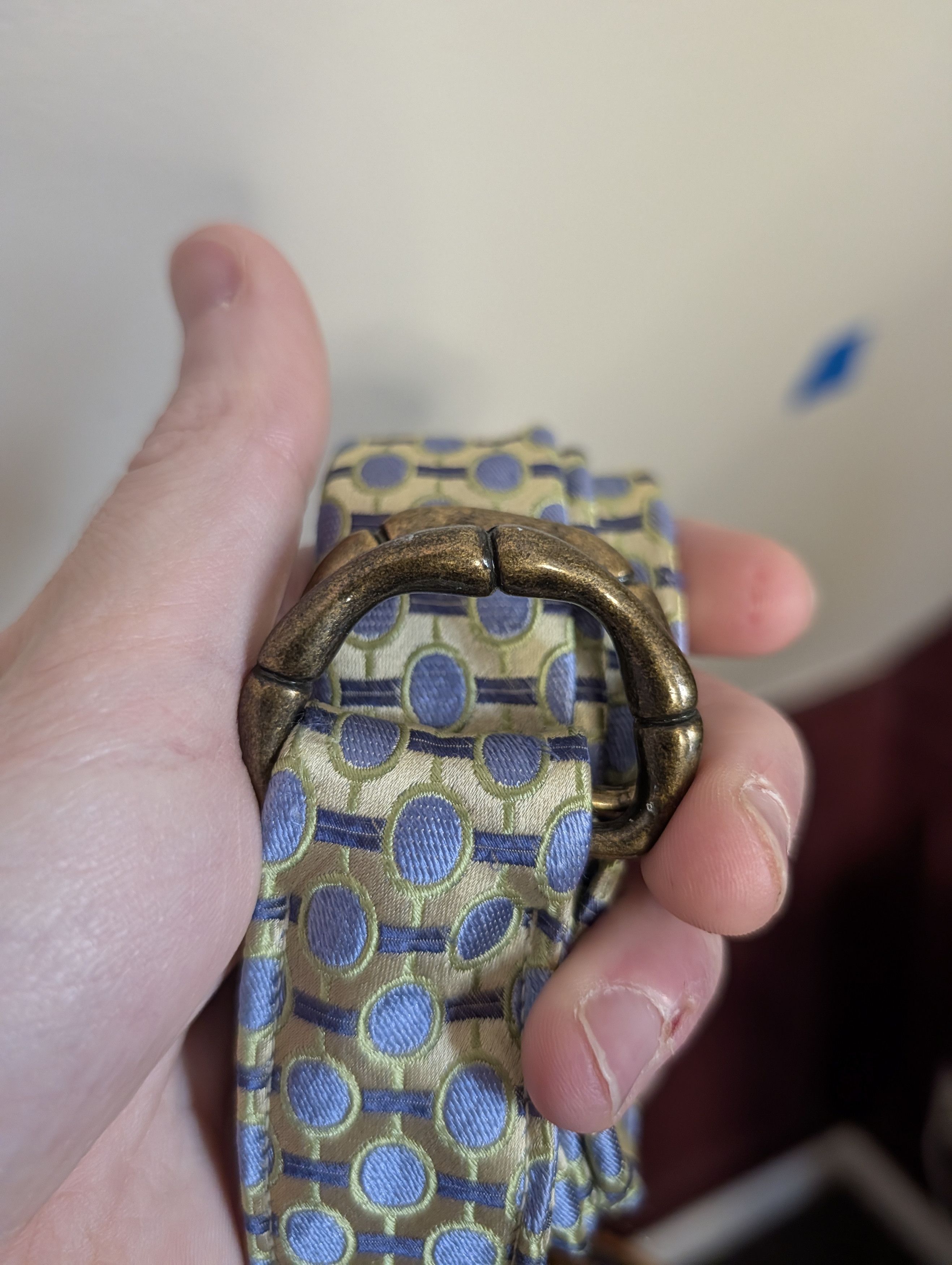 J.Crew Silk necktie belt adjustable w brass boned buckles Size ONE SIZE - 2 Thumbnail