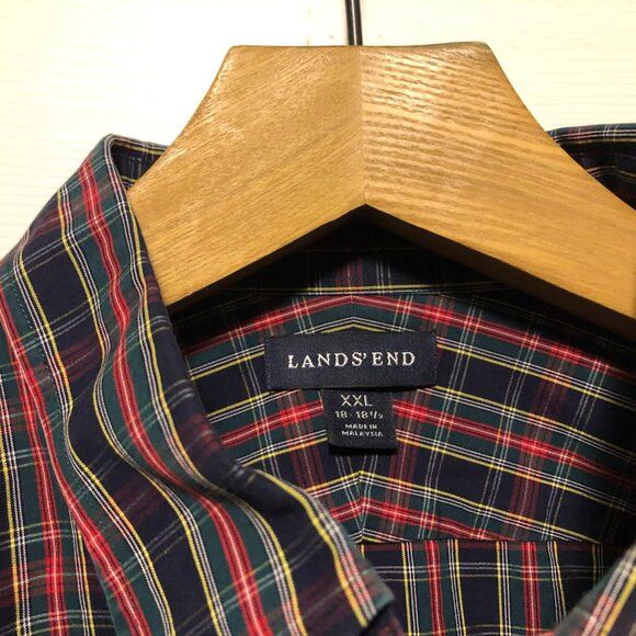 Lands' End Lands'end men's cotton casual shirt size: XXL( 18-18 1/2) Size US XXL / EU 58 / 5 - 3 Thumbnail