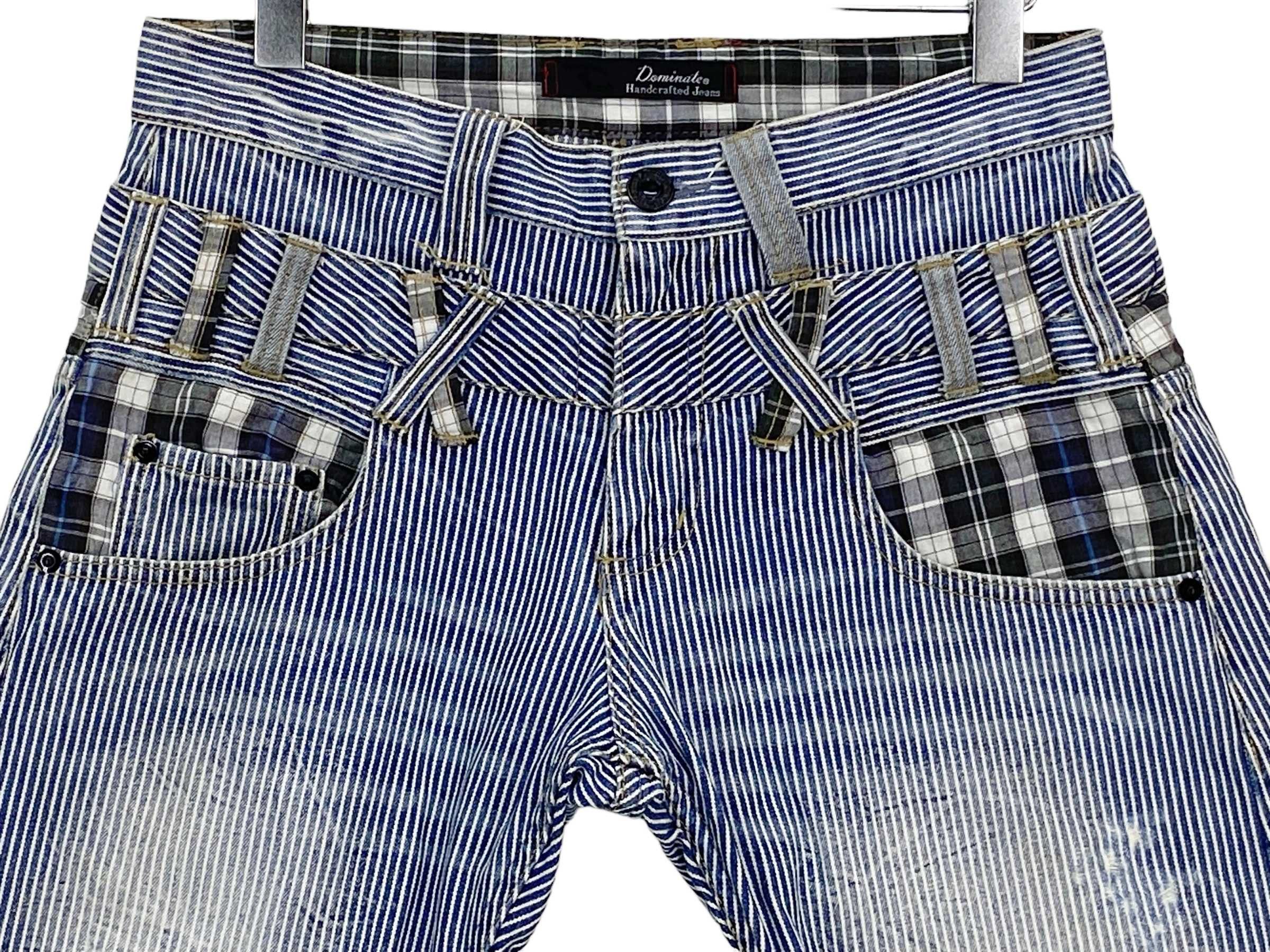 Other Dominates Stripes Hickory Double Waist Distressed Jeans Size US 31 - 3 Thumbnail