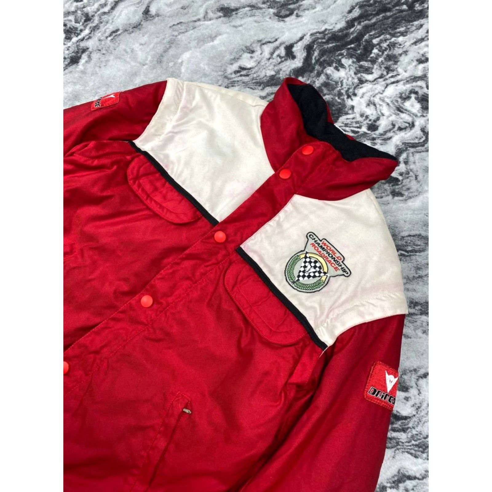Dainese VINTAGE Dainese World Champion Racing 2 in 1 Bomber Jacket Men Size 48 Red Shirt Jacket Mens Regular 60 68 55 65 Size US M / EU 48-50 / 2 - 3 Thumbnail
