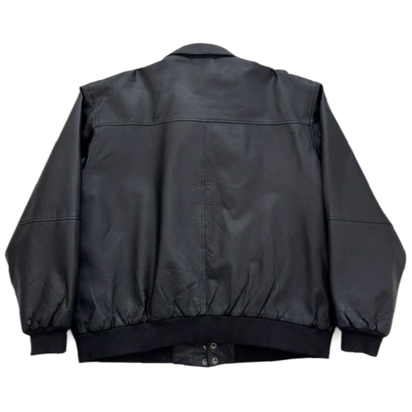 Vintage VINTAGE Hind Leather Bomber Jacket Black - Men's 3XL Size US XXL / EU 58 / 5 - 3 Thumbnail