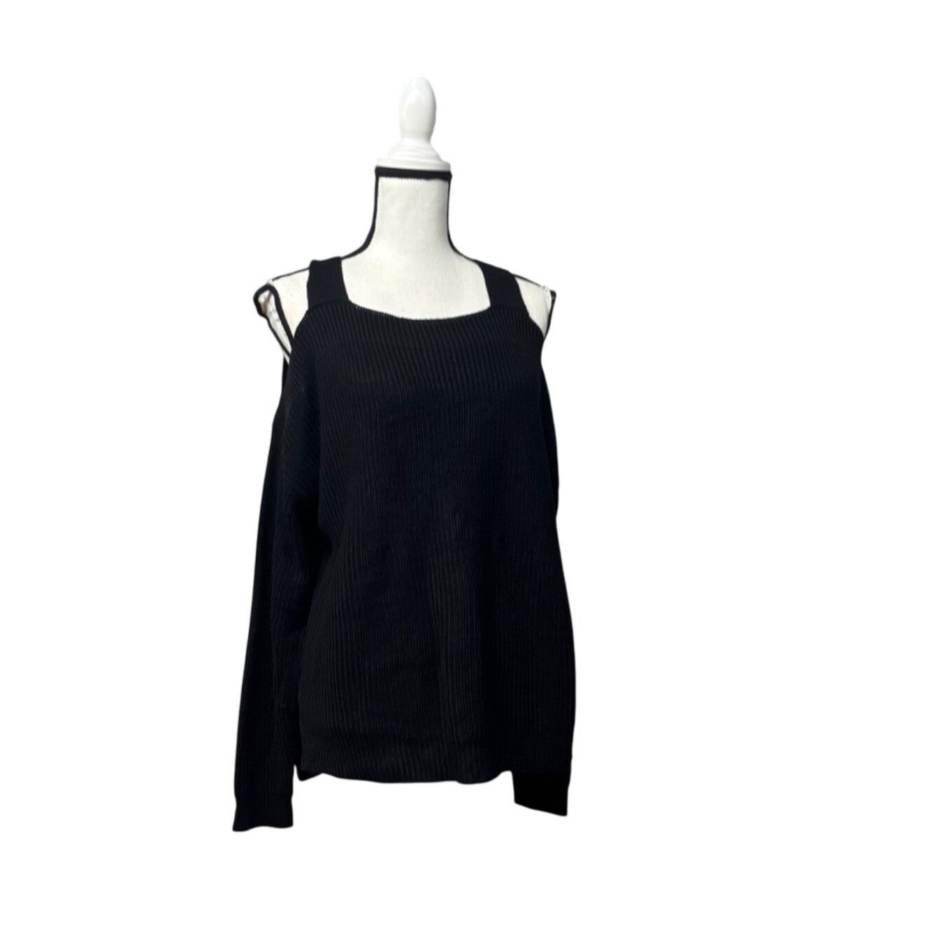 Other Hooked Up by I.O.T Junior’s Cold Shoulder Hi-Low Sweater, Bl Size XS / US 0-2 / IT 36-38 - 2 Thumbnail