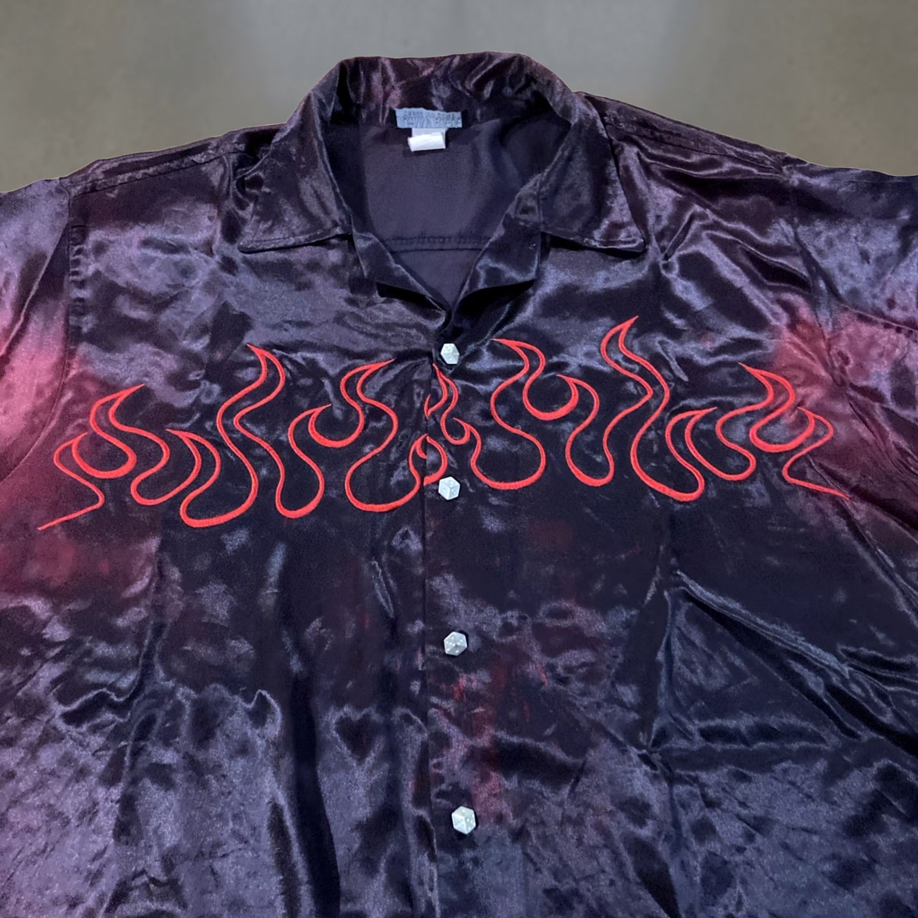 Vintage VINTAGE Johnny Suede Shirt 2XL Black Suede Embroidered Dice 90s Rockabilly Button-Up Short Sleeve Mens Size US XXL / EU 58 / 5 - 1 Thumbnail