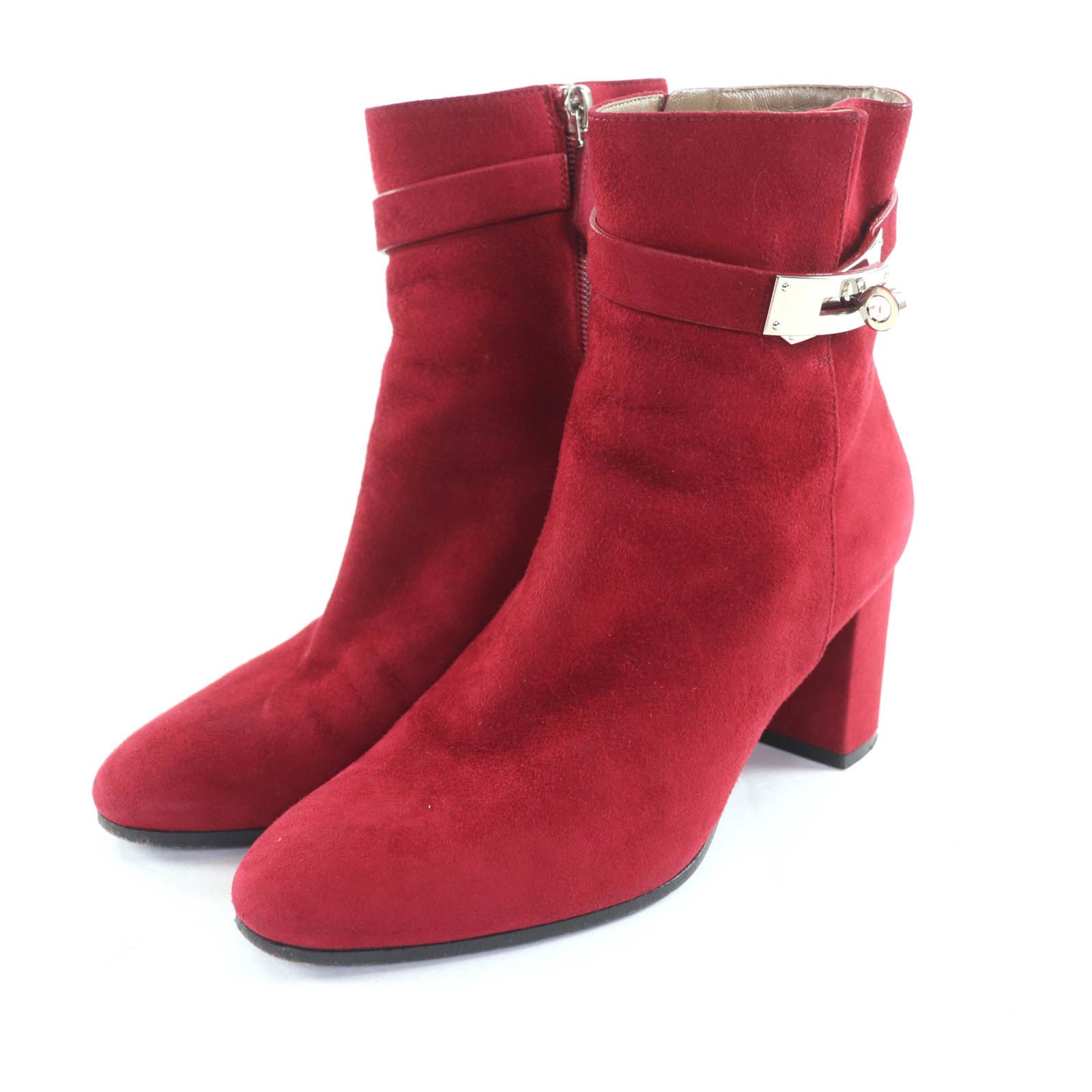 Hermes Hermes Hermès Saint Germain35.5 Suede Short Boots Suede Shoes DUTY FREE for USA Size ONE SIZE - 1 Thumbnail