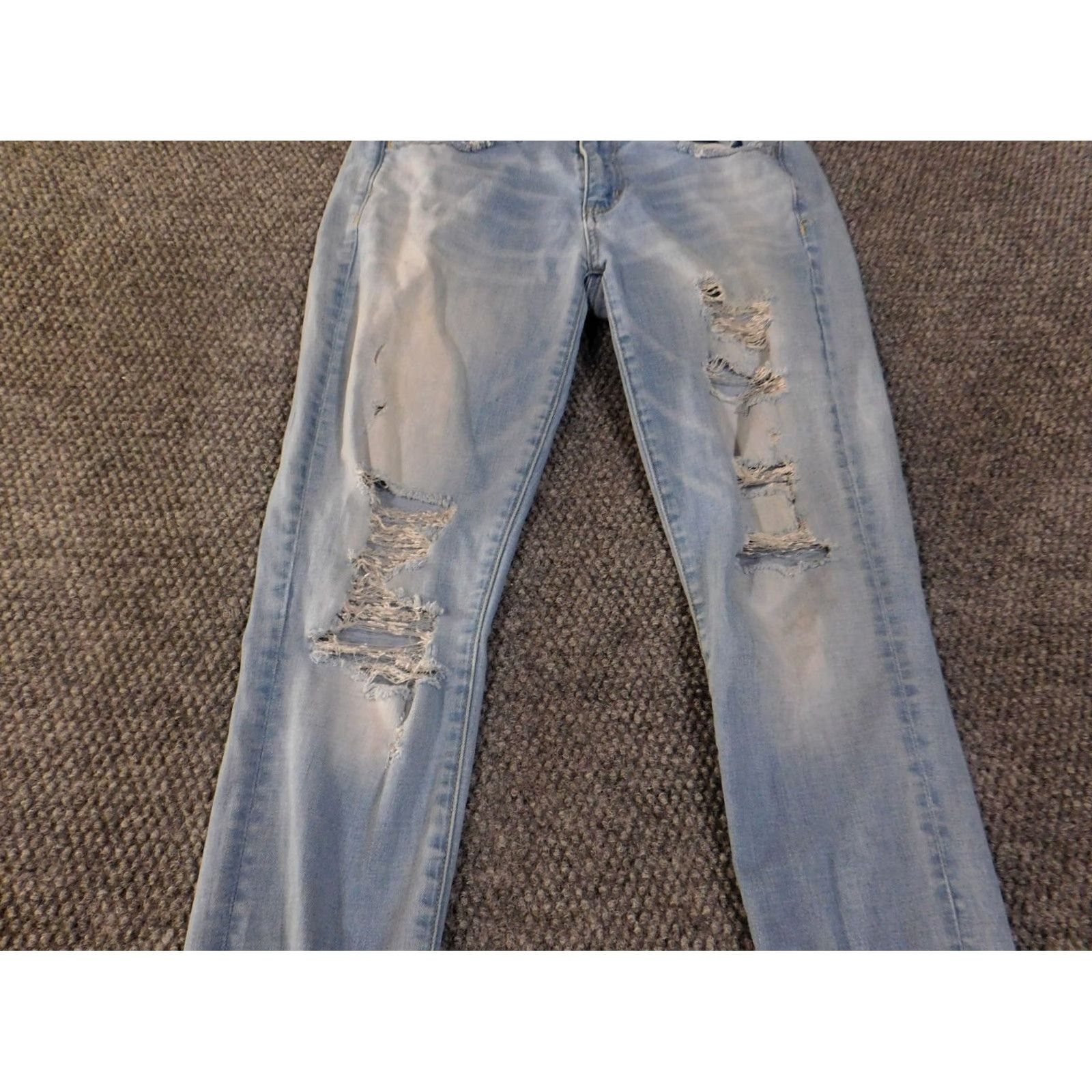 American Eagle Outfitters American Eagle Outfitters Jeans Jegging Womens Size 4 Blue Distressed Light Wash Size 27" / US 4 / IT 40 - 3 Thumbnail