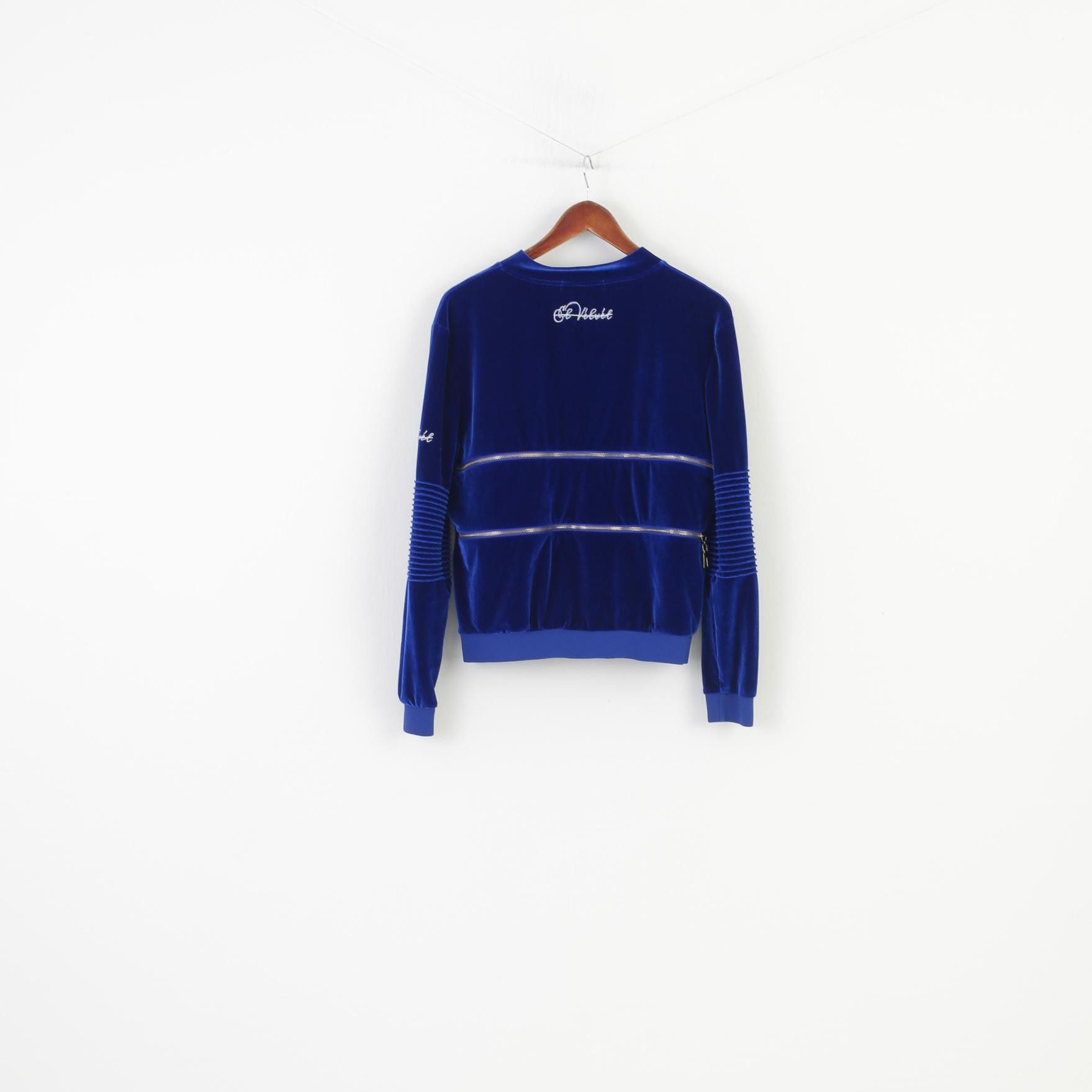 Velvet Velvet Woman L Sweatshirt Navy Full Zipper 10546 Size L / US 10 / IT 46 - 8 Thumbnail