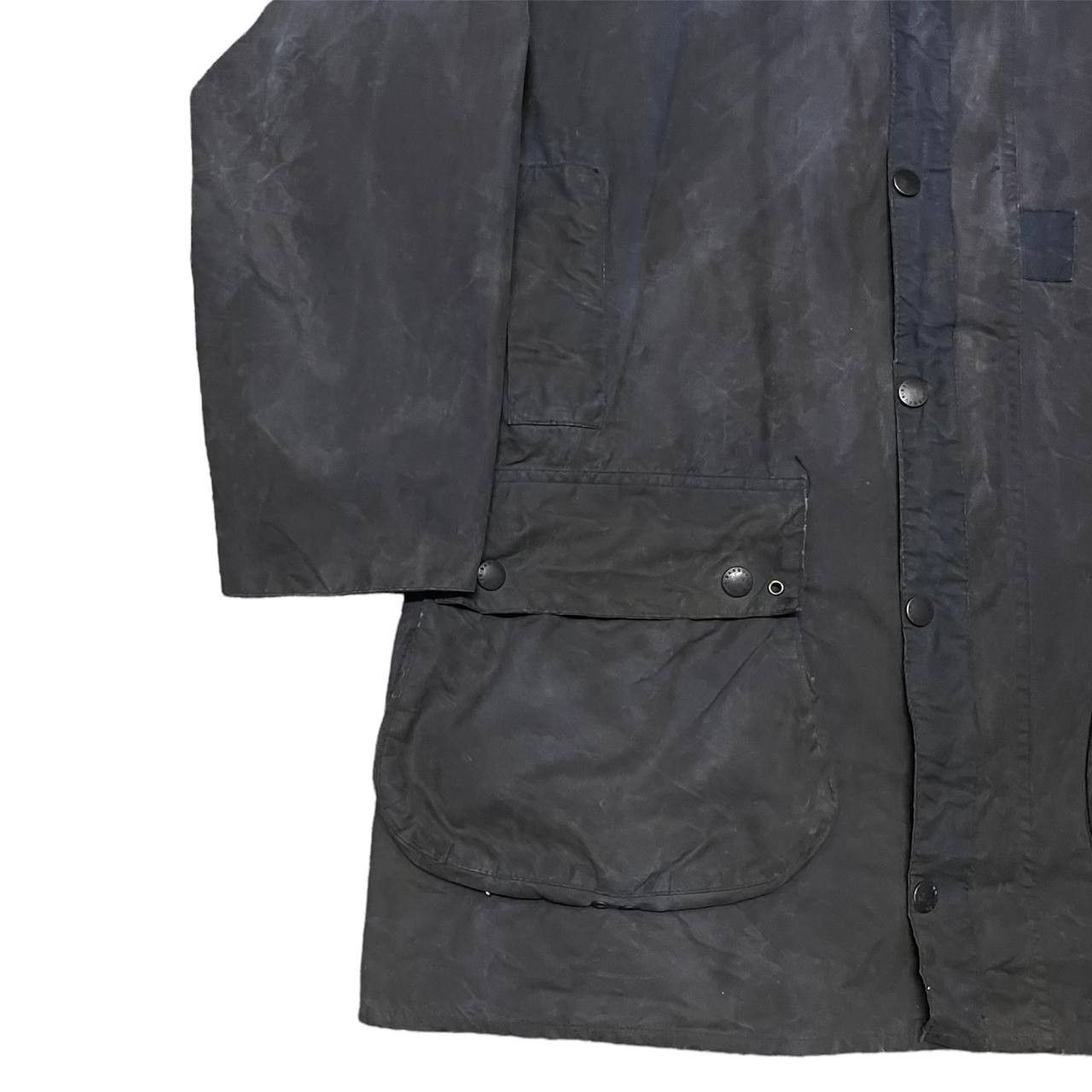 Barbour Vintage 90's Barbour Waxed Jacket A205 Border Distressed Size US L / EU 52-54 / 3 - 3 Thumbnail
