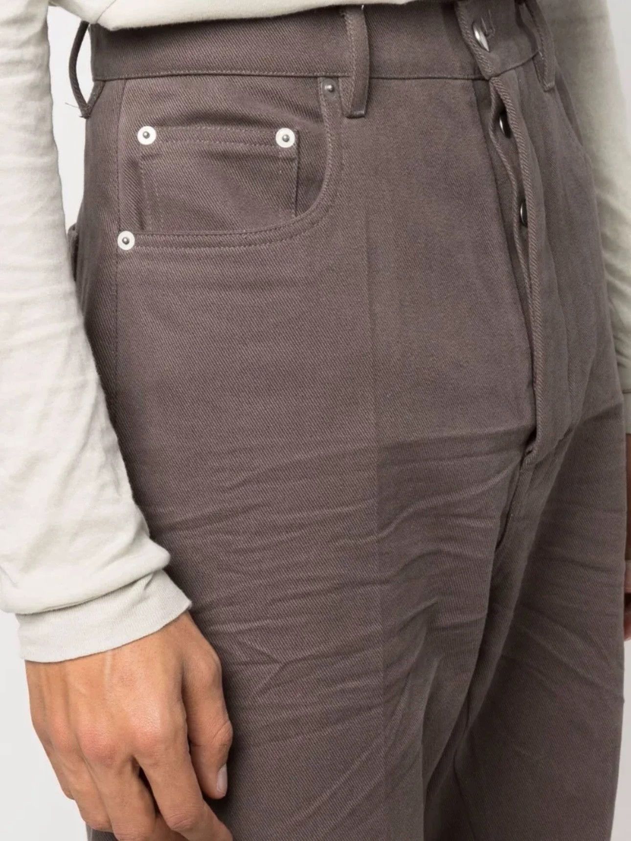 Rick Owens Rick Owens Geth Wide Leg Brown Jeans 22aw 31 Size US 31 - 4 Thumbnail