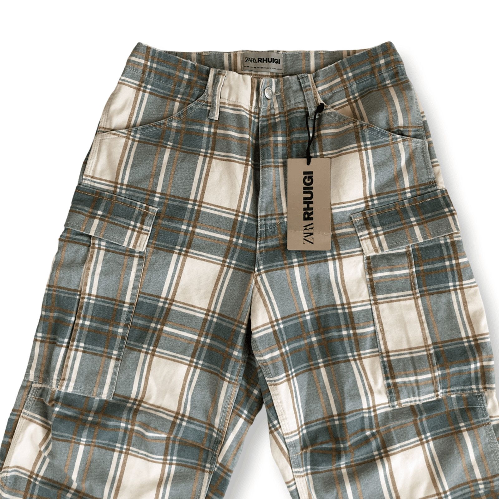 Rhude × Zara Rhude Zara X Rhuigi Men’s Plaid Cargo Utility Trouser Size US 30 / EU 46 - 3 Thumbnail