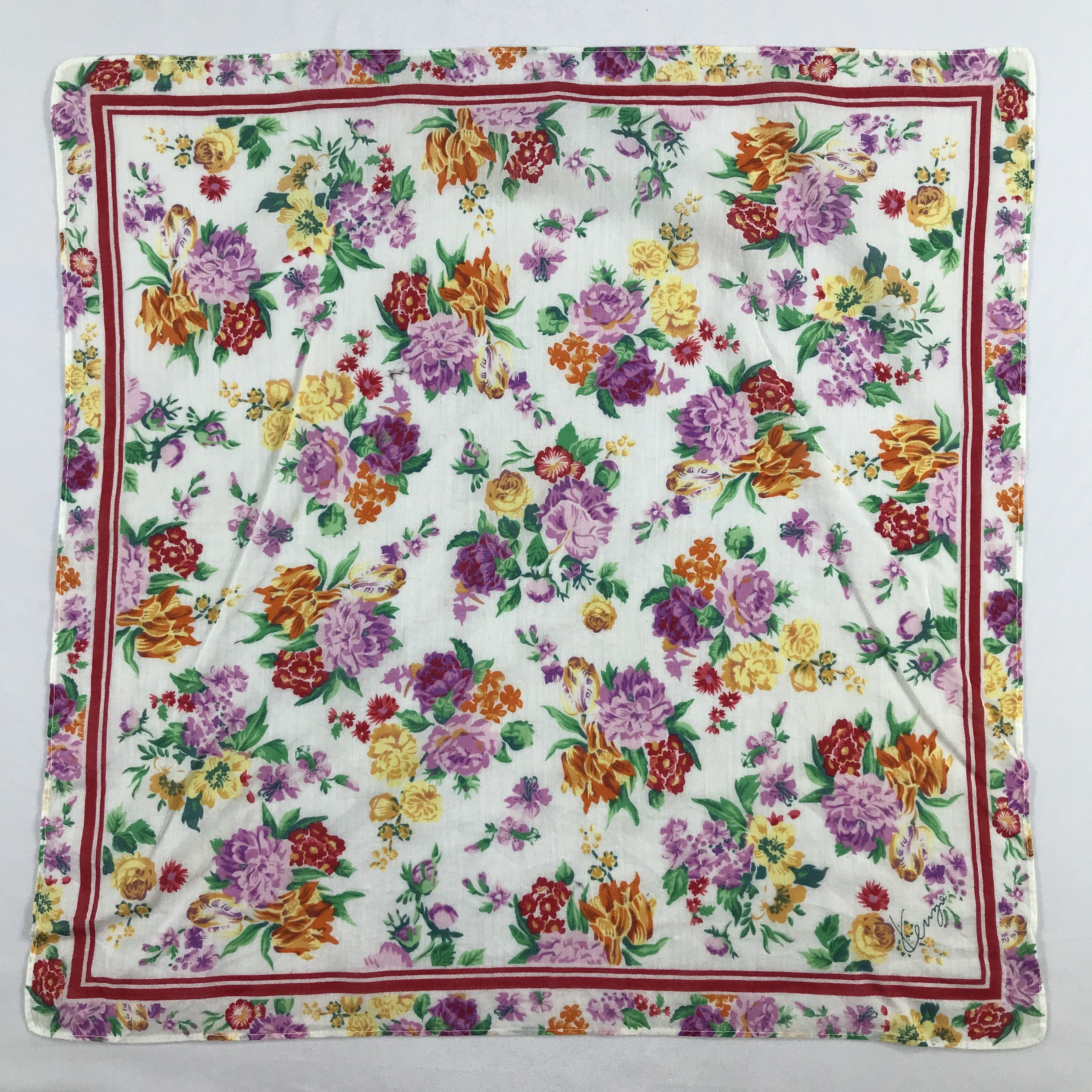Kenzo × Vintage Kenzo Bandana / Handkerchief / Neckerchief - S2367 Size ONE SIZE - 1 Thumbnail