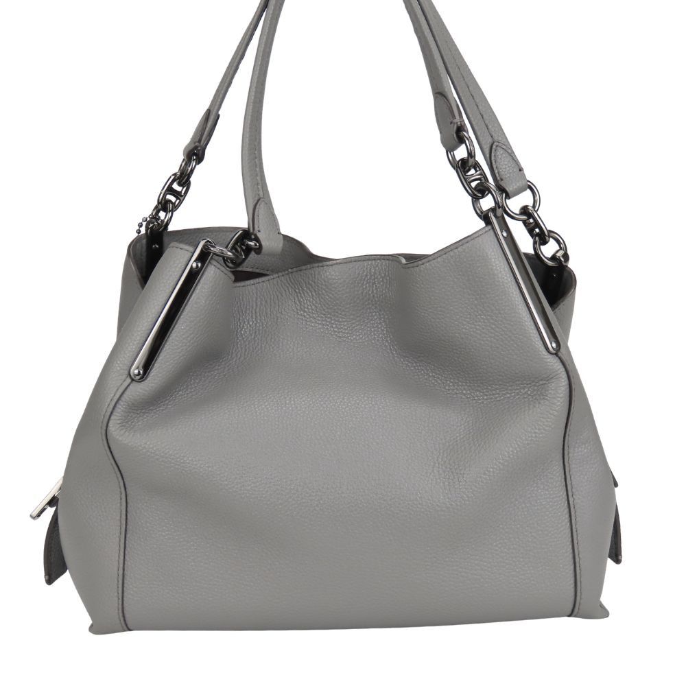 Coach Coach Leather Tote Bag Leather Tote Bag 73546 Duty Free For Usa in Grey, Women's