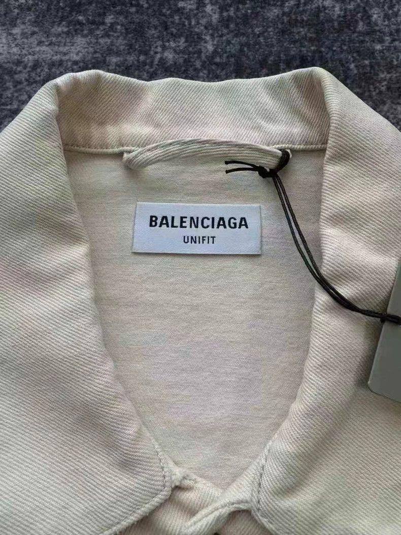Balenciaga Balenciaga Beige Denim Jacket Size US M / EU 48-50 / 2 - 3 Thumbnail