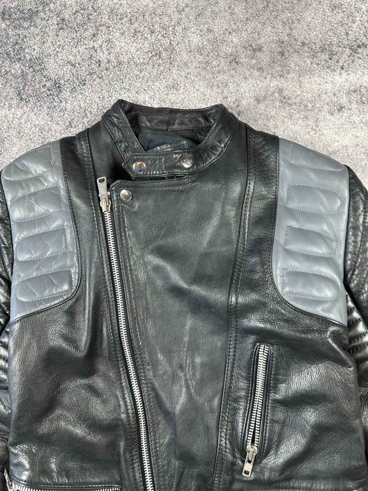 Leather Y2K Vintage Moto Racing Leather Jacket 90s Opium Style Rare Size XS / US 0-2 / IT 36-38 - 3 Thumbnail