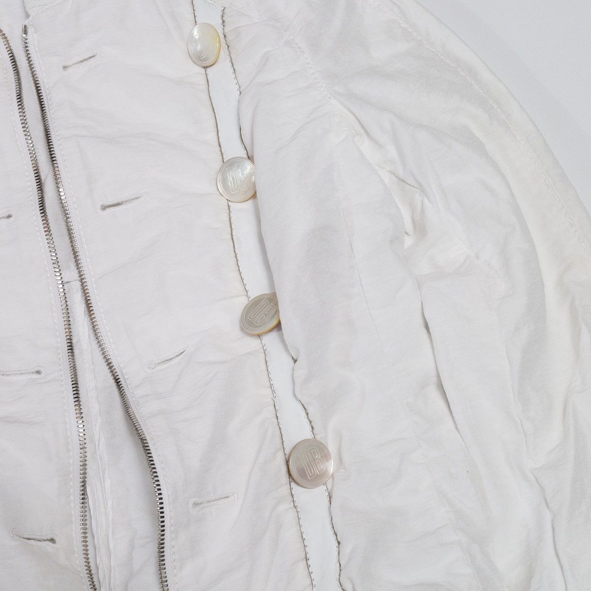 Dirk Bikkembergs Dirk Bikkembergs Vintage Viscose Linen White Jacket Buttons Size S / US 4 / IT 40 - 4 Thumbnail