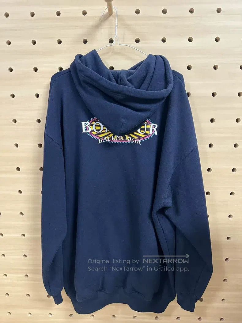 Balenciaga Balenciaga Eiffel Tower Hooded Sweatshirt, Size S, Navy Bl Size US S / EU 44-46 / 1 - 3 Thumbnail