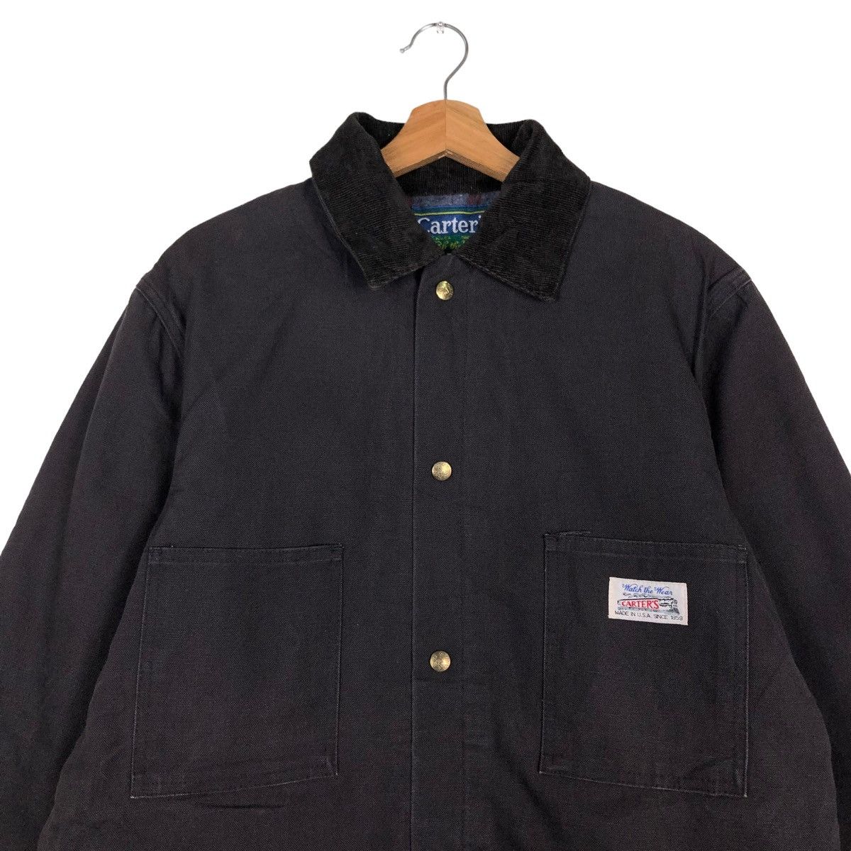 Vintage 🔥VINTAGE HICKORY CHORE JACKET CARTER’S USA BLANKET LINING Size US M / EU 48-50 / 2 - 4 Thumbnail