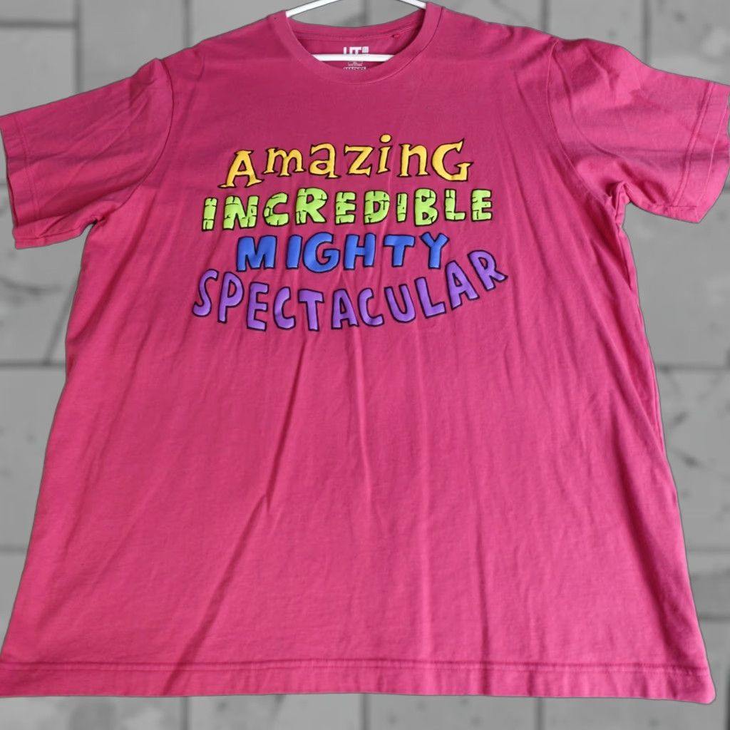 Uniqlo Uniqlo Marvel Shirt XL Pink Spiderman Hulk Thor Jason Polan Mens T-Shirt Crew Neck Short Sleeve Cotton Jersey Graphic Print Size US XL / EU 56 / 4 - 1 Thumbnail