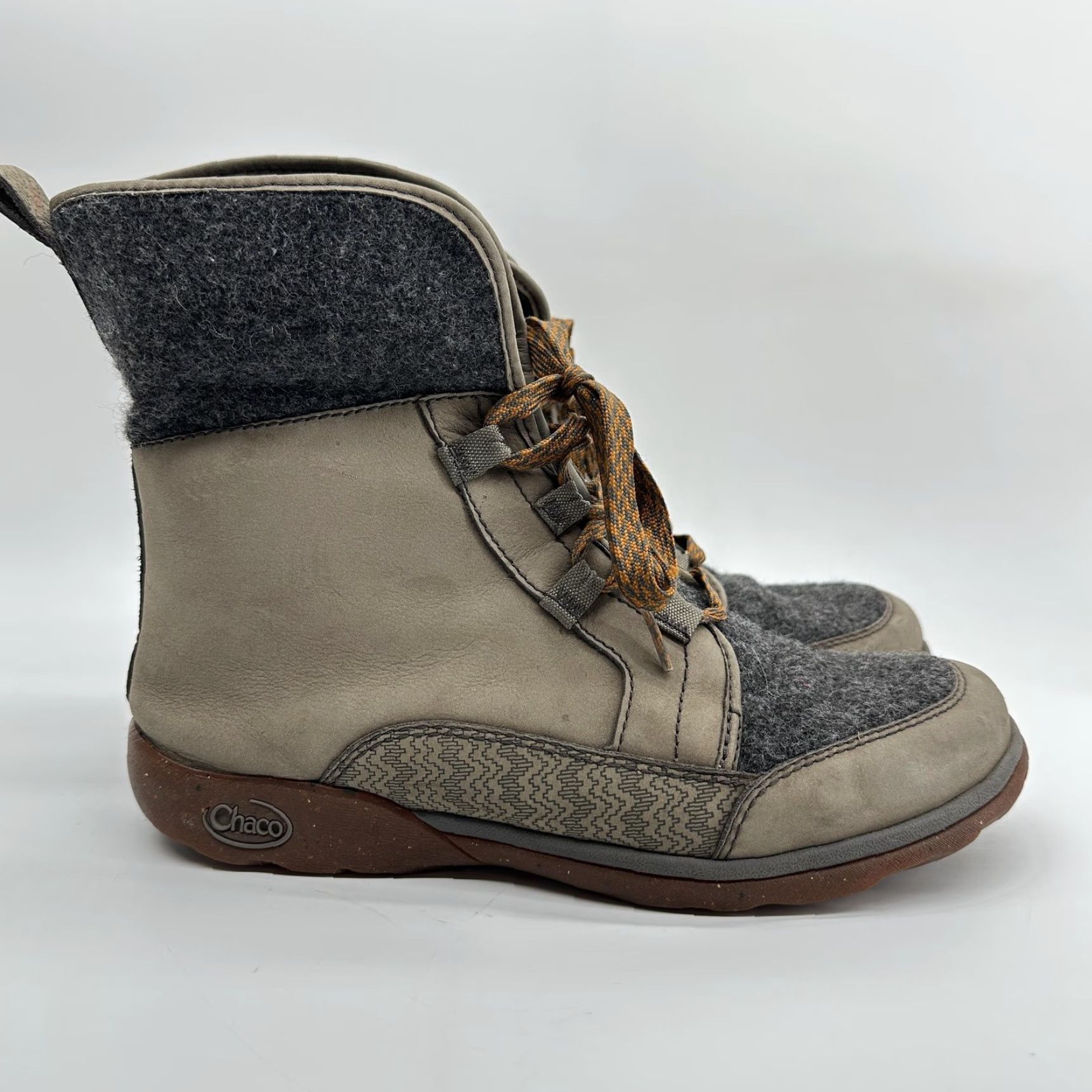 Chaco Chaco Boots Womens 10 Gray Nickel Fleece Lined Ankle Winter Snow Boot J150184 Size L / US 10 / IT 46 - 2 Thumbnail