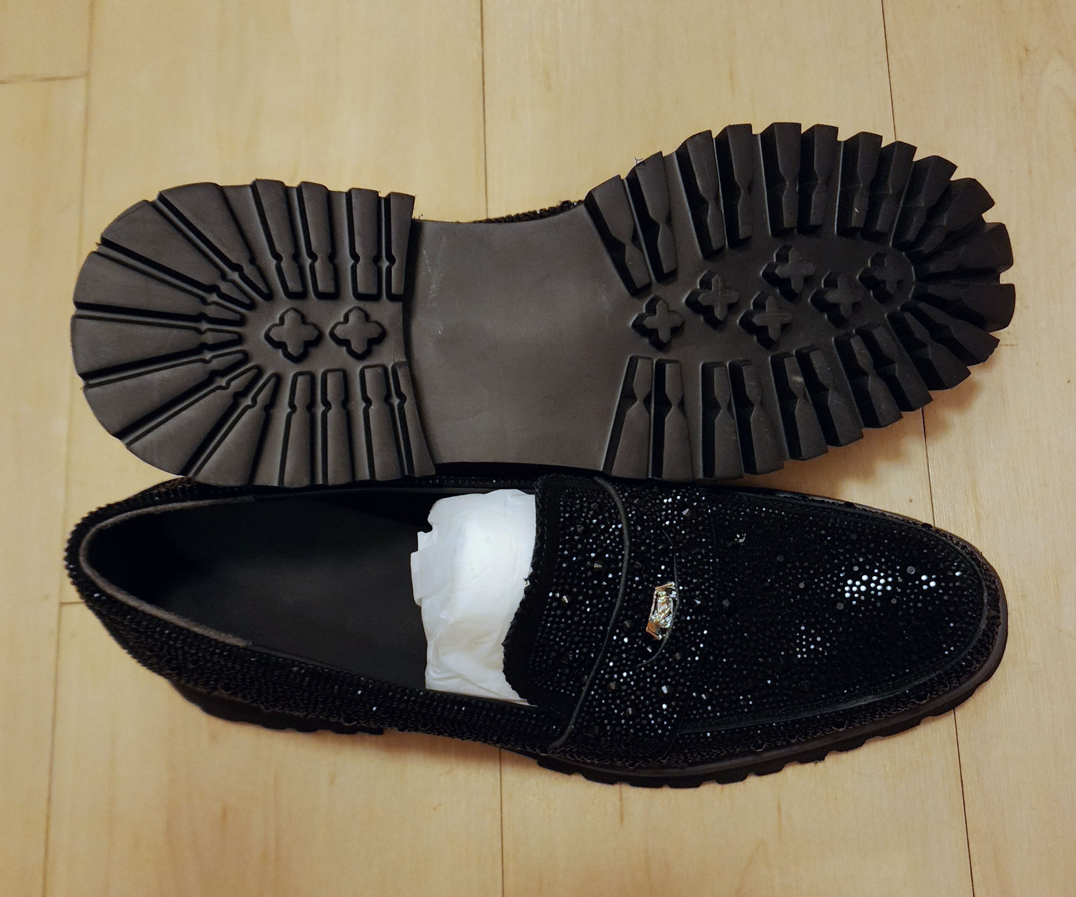 Other Crystal - Embellished Leather Loafers Size 45EU Size US 12 / EU 45 - 5 Thumbnail