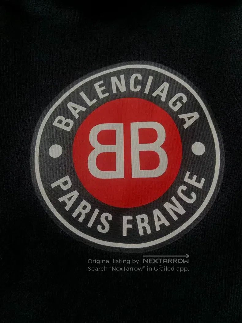 Balenciaga Balenciaga BB Logo Hooded Long Sleeve Sweatshirt Size M / US 6-8 / IT 42-44 - 3 Thumbnail